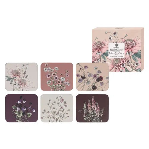Secret Garden Coasters - Pink