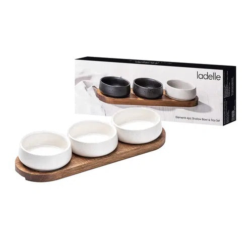 Elements 4 pce Bowl and Tray Set