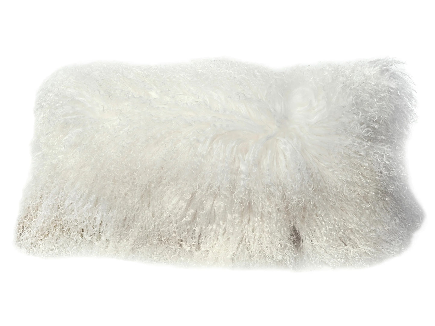 Tibetan Sheepskin Cushion - Ivory