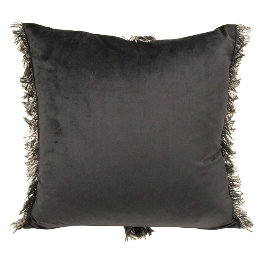 Fringe Cushion - Grey