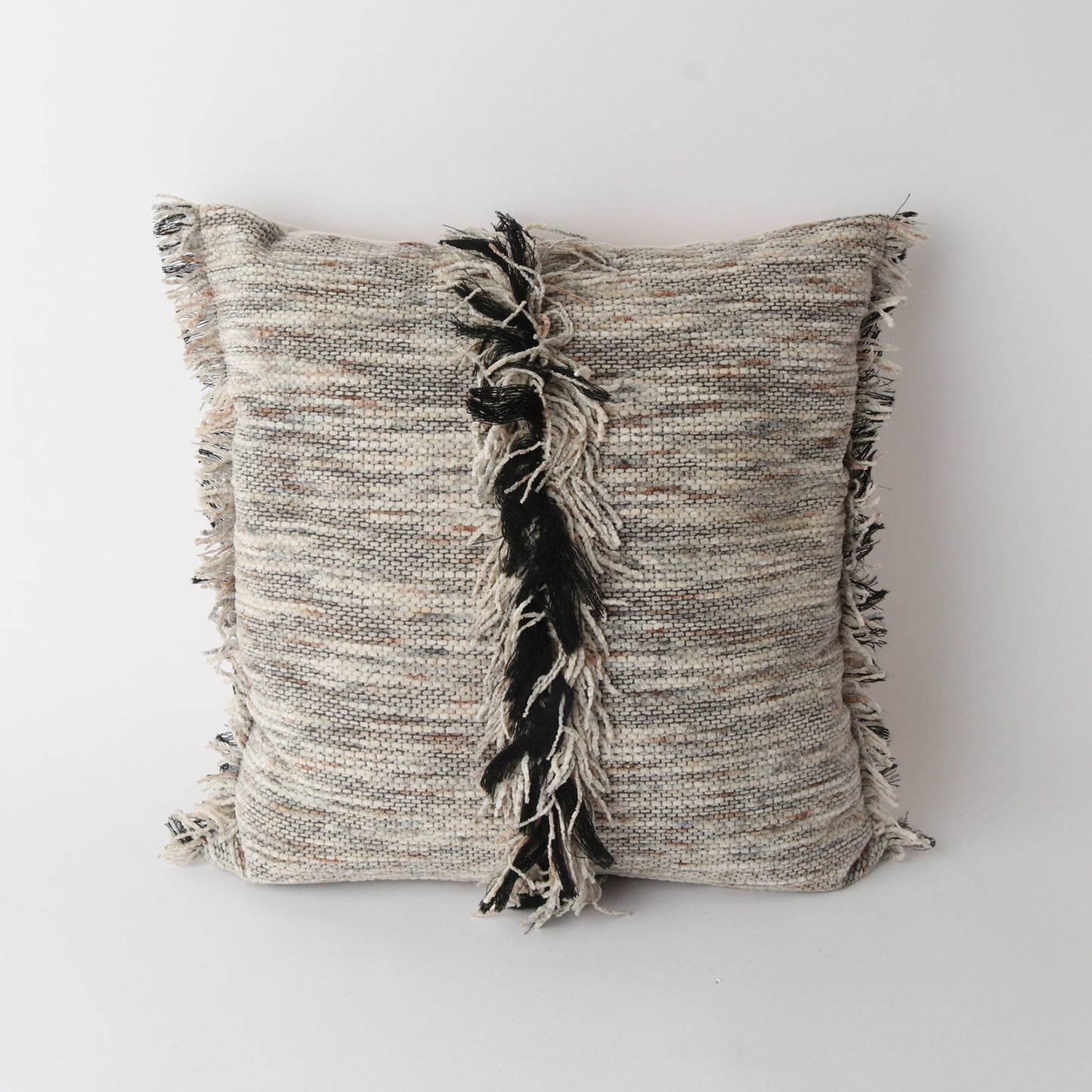 Fringe Cushion - Stone