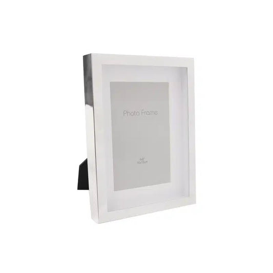 Silver Look Box Picture Frame - 4 x 6