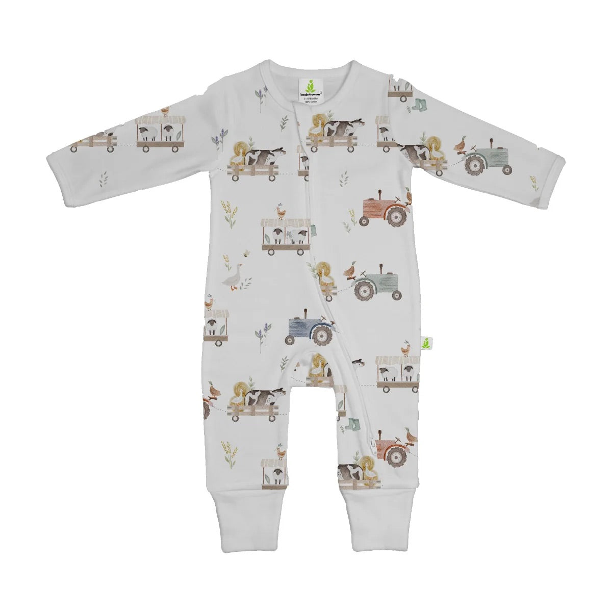 Long Sleeve Zipsuit – Farmyard