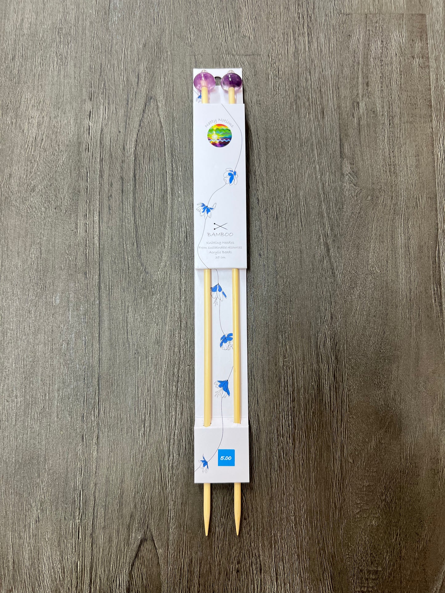 Bamboo knitting needles 5.00mm