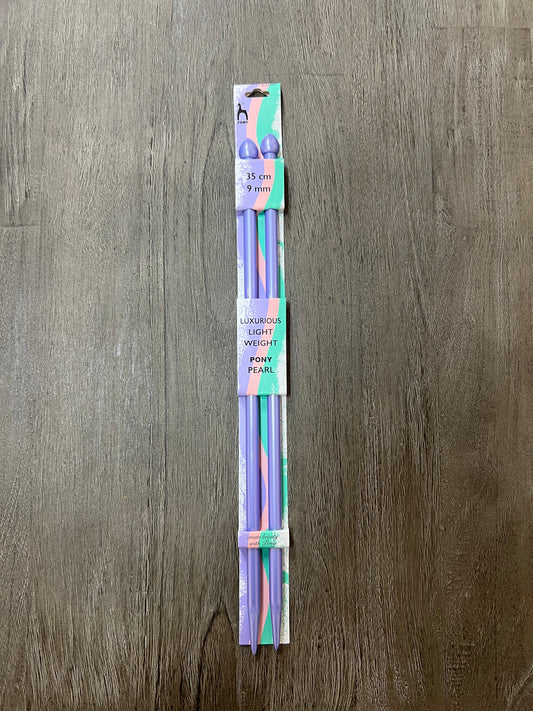 Pony pearl knitting needles 9mm 35cm