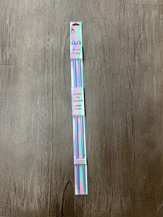 Pony Pearl Knitting Needles 5mm 35cm