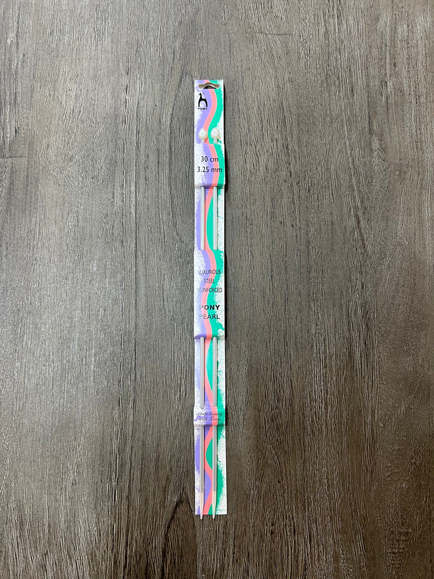 Pony Pearl Knitting Needles. 3.25mm 30cm