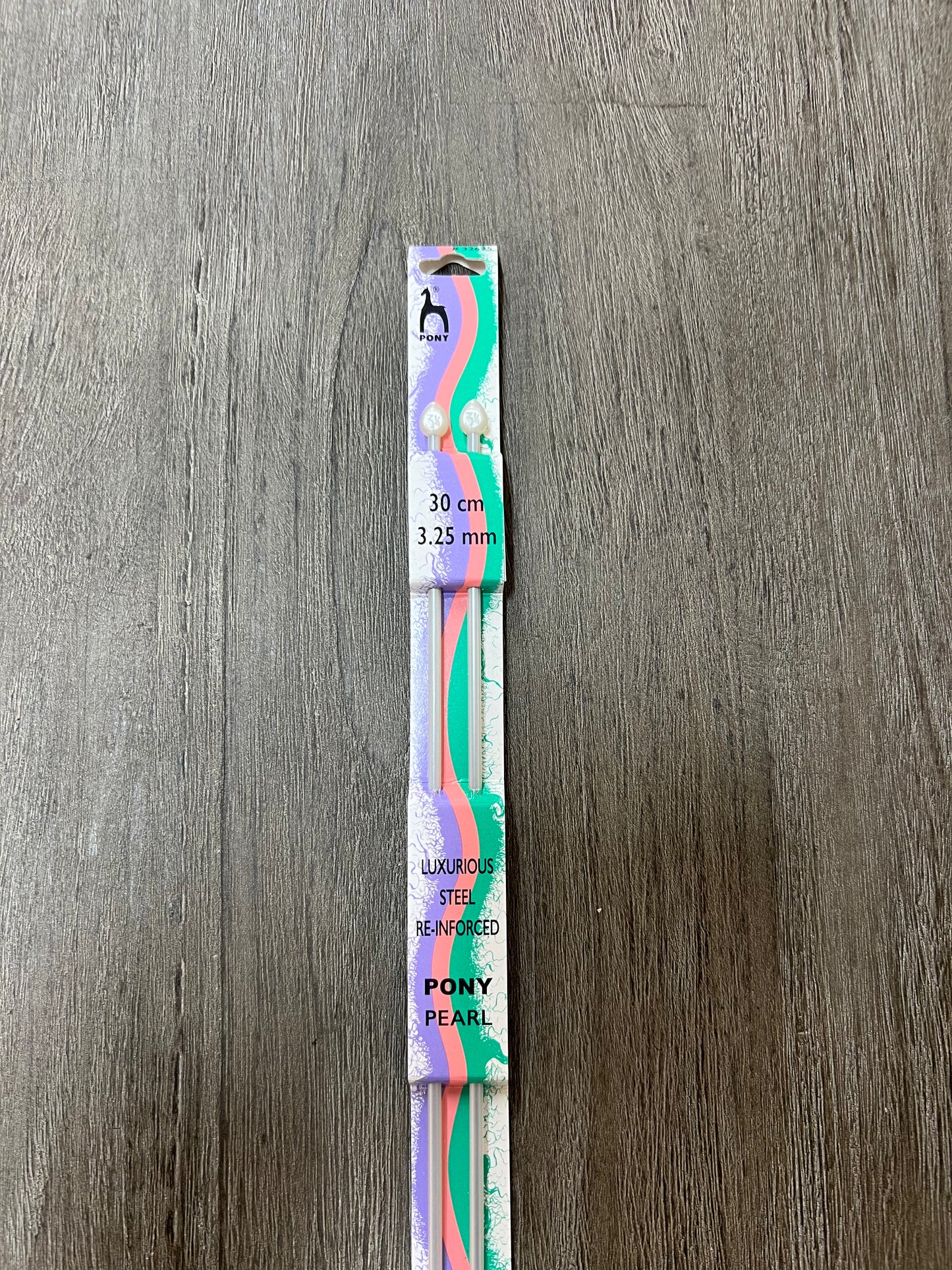 Pony Pearl Knitting Needles. 3.25mm 30cm