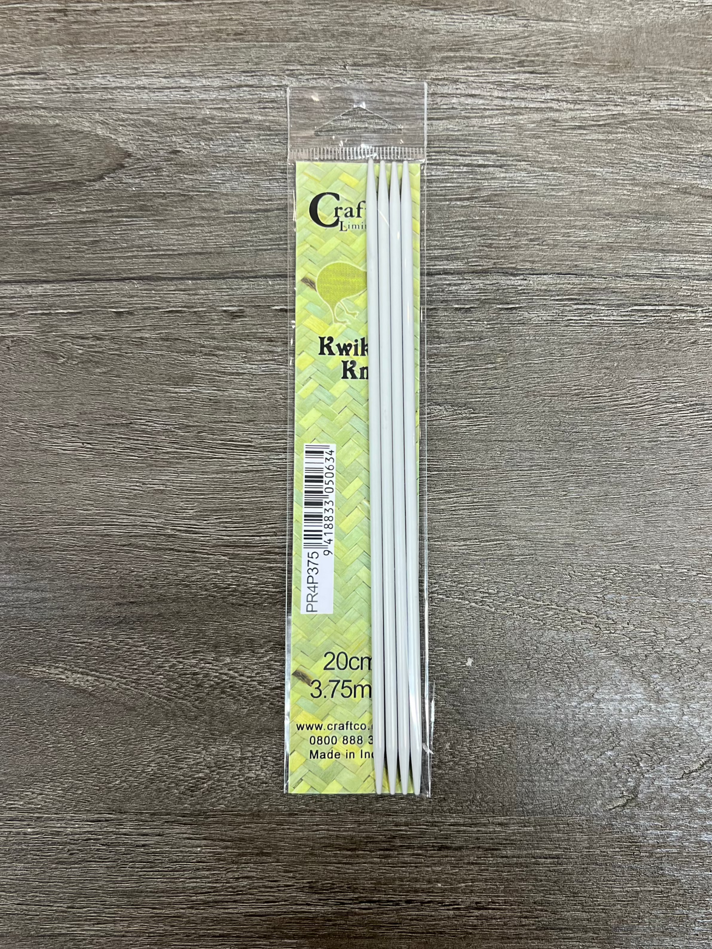 Double pointed steel needles 20cm x 3.75mm