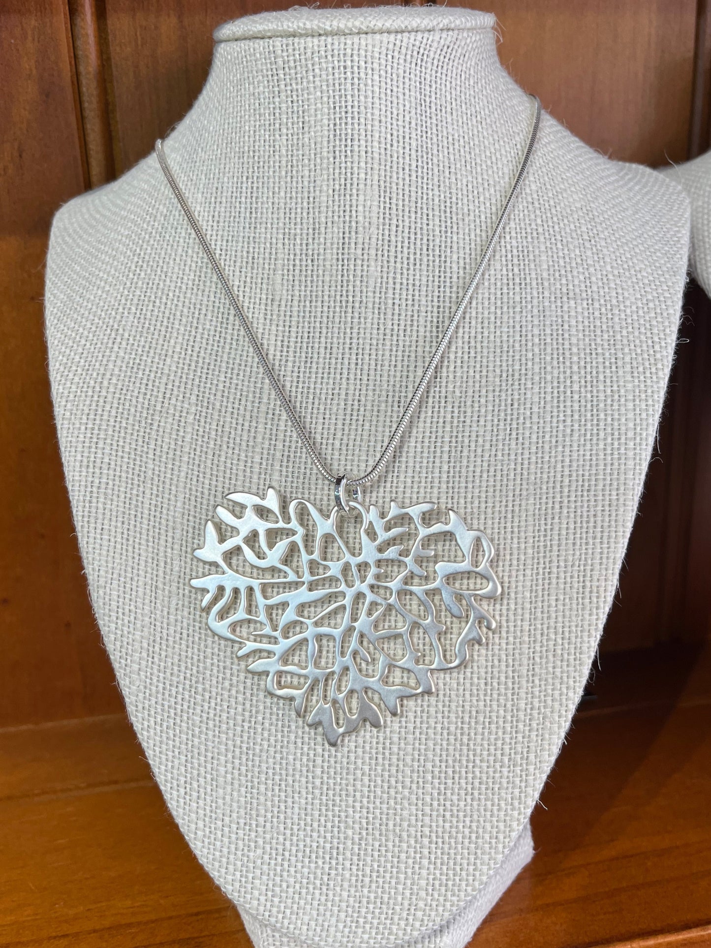 Metal Heart Tree of Life Necklace