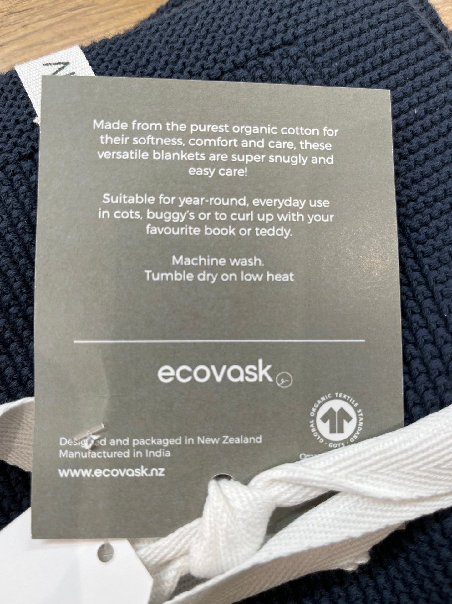 Ecovask Cotton Buggy Blanket - Navy