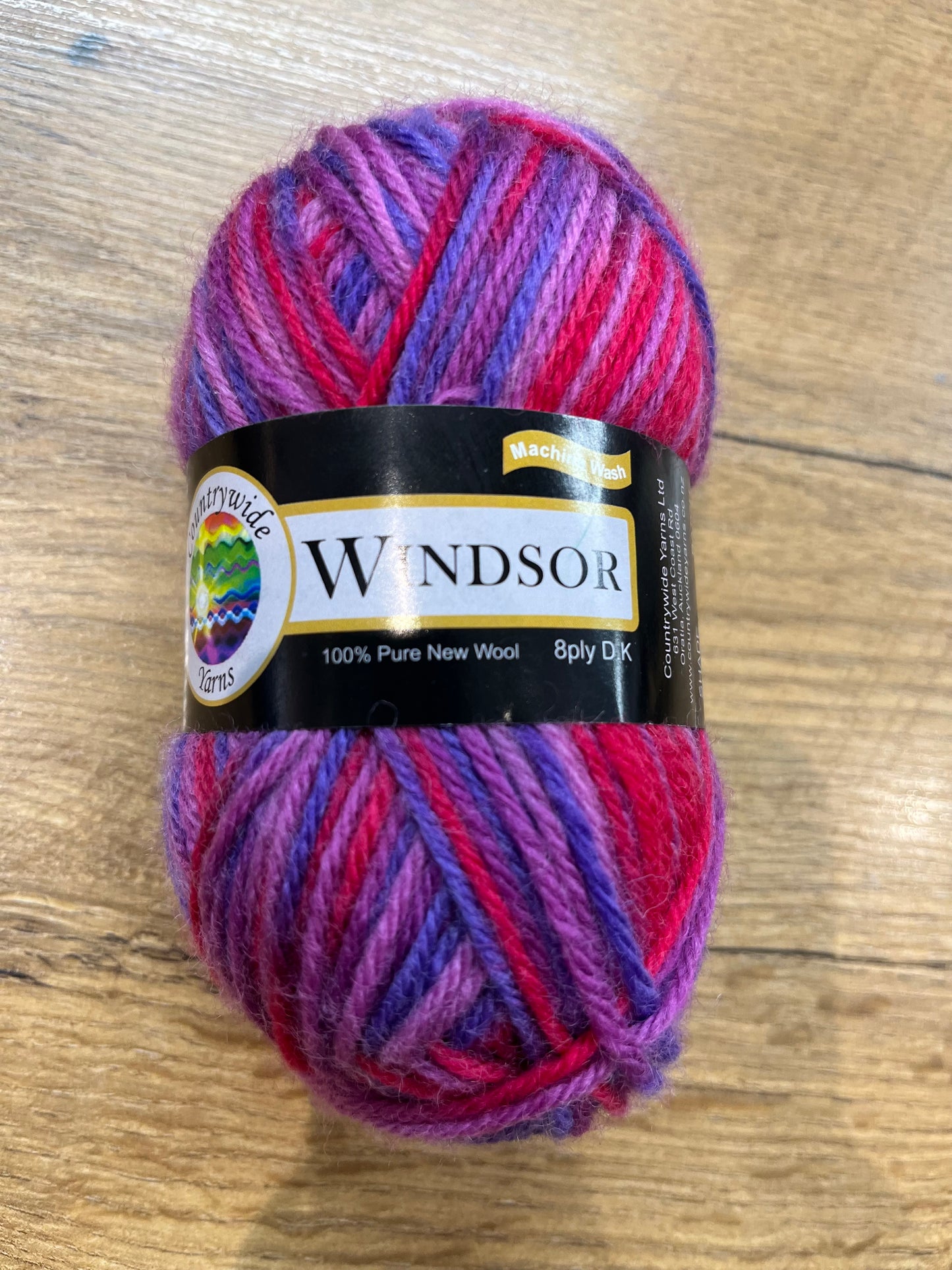 Countrywide Windsor Print 8 Ply - Pink Purple