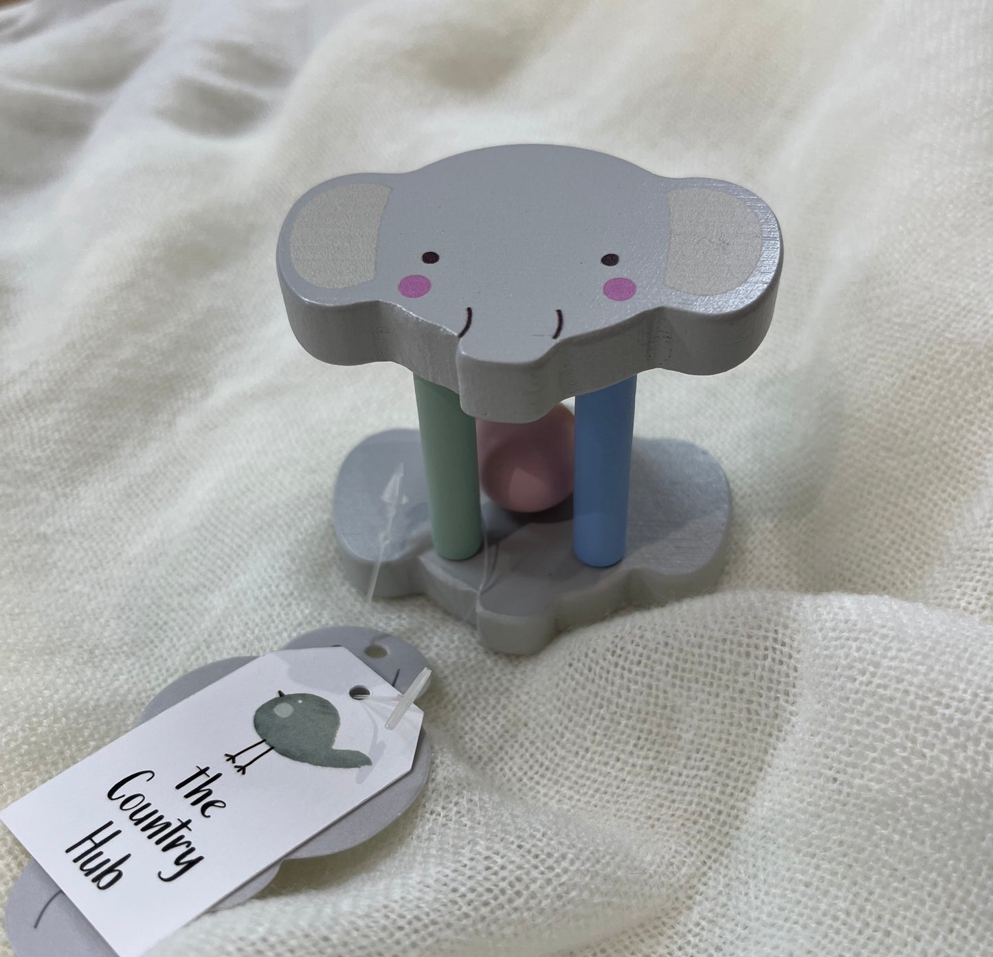 Bambino Baby Drum Rattle - Elephant