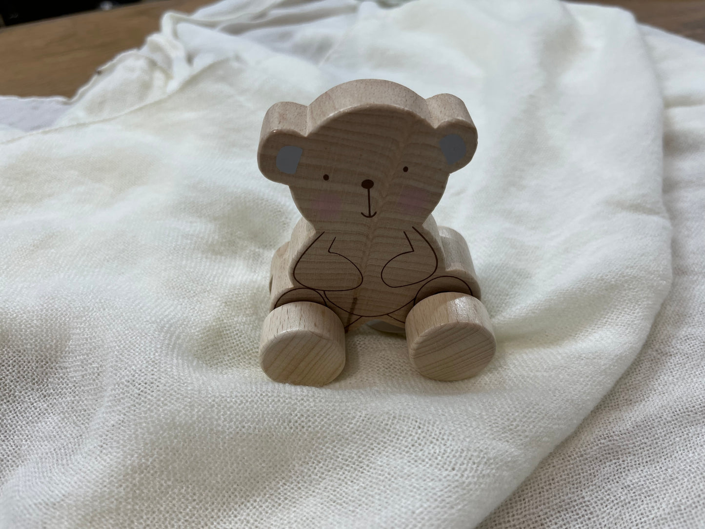 Bambino Wooden Push Toy - Bear