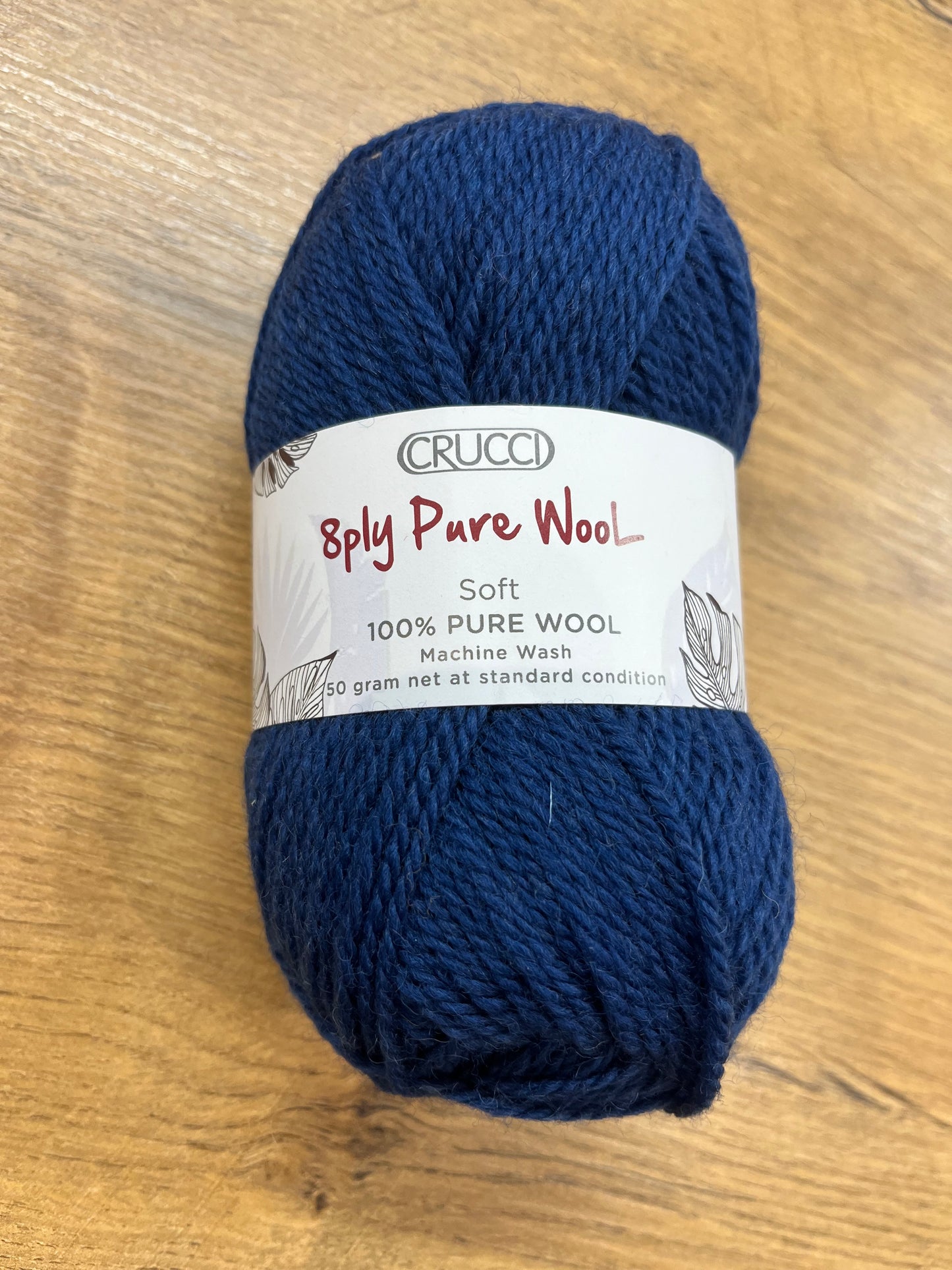 Crucci Pure Wool 8ply - French Navy