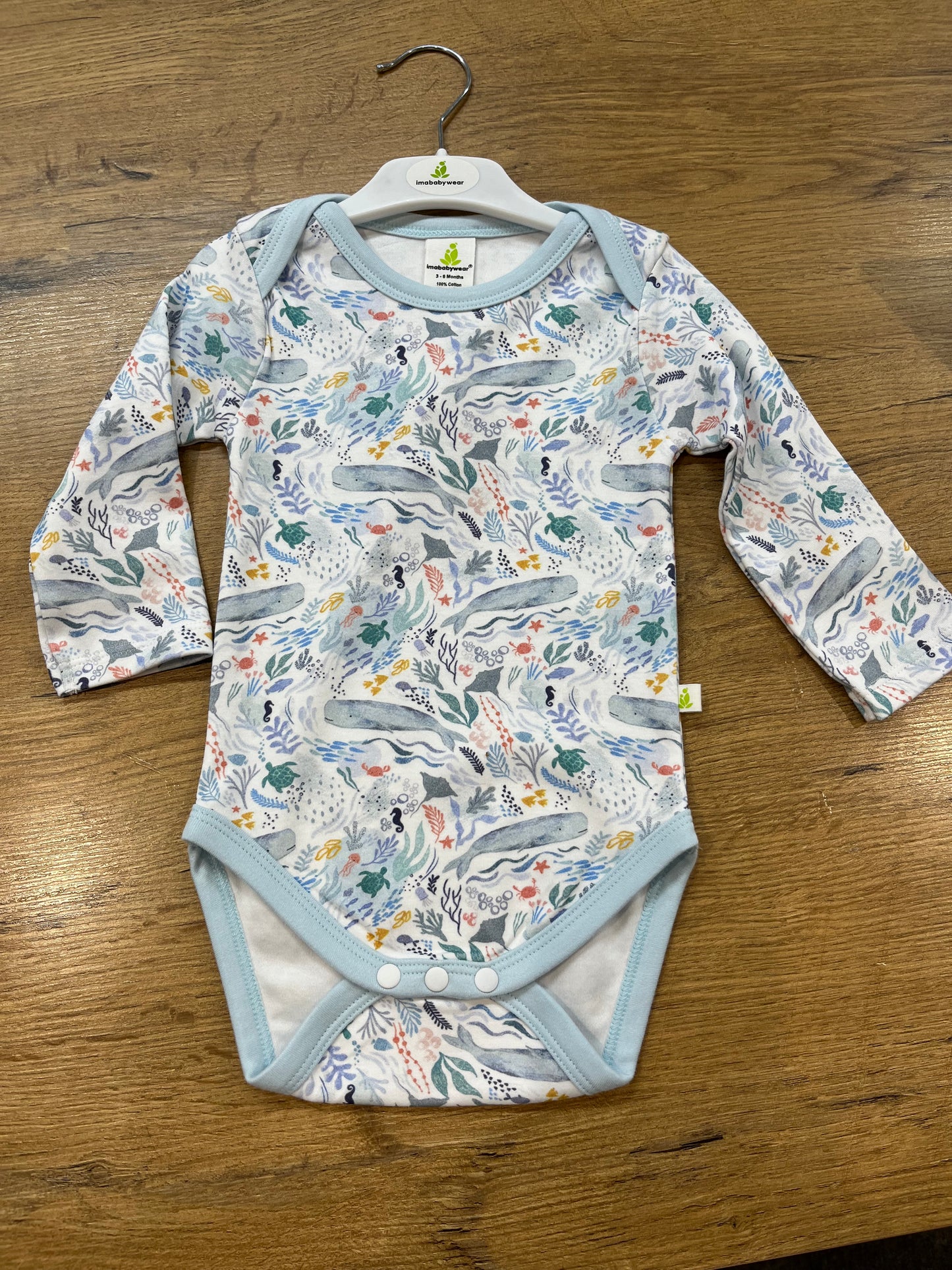 Long Sleeve Bodysuit - Ocean Life