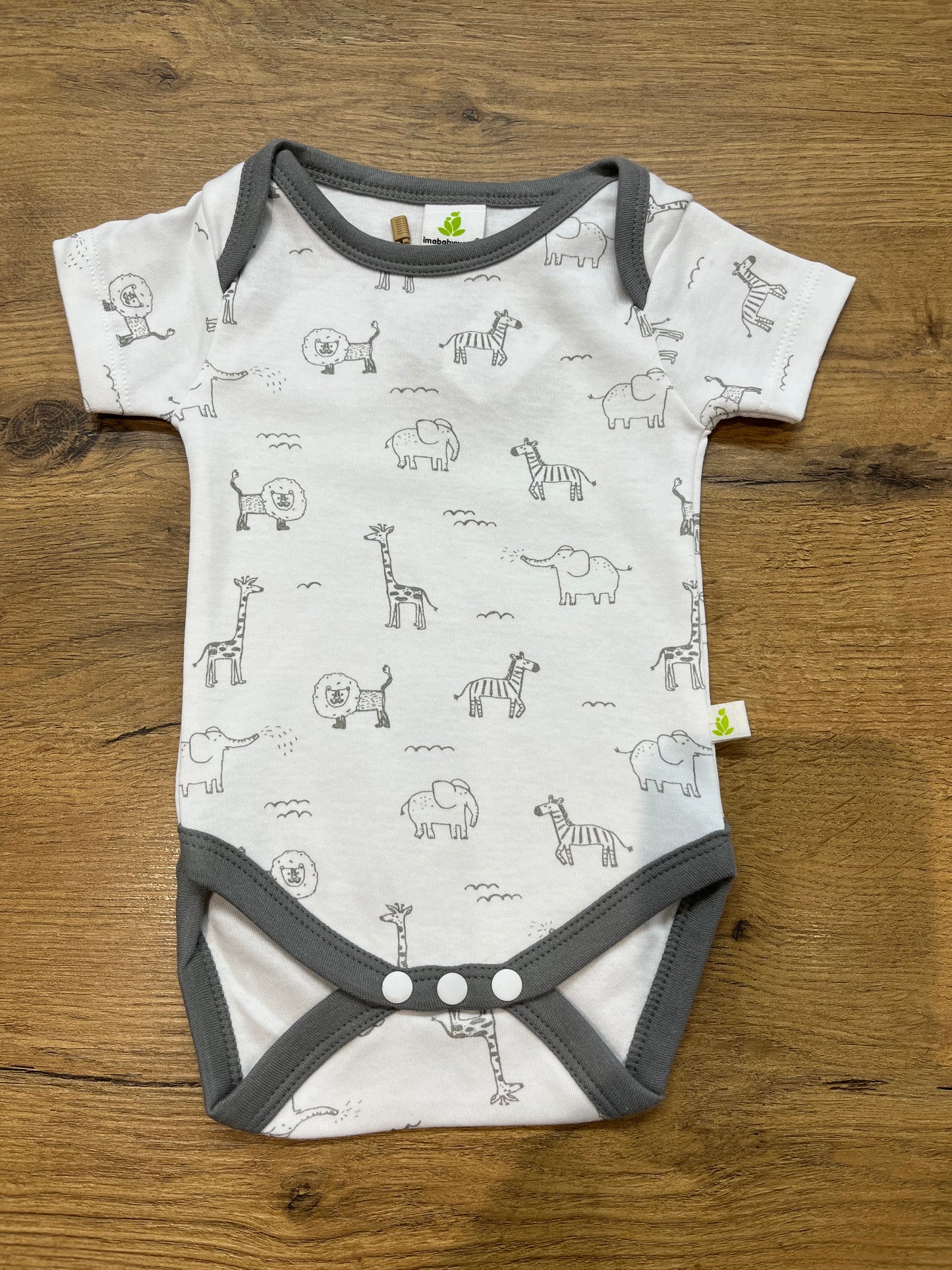 Short Sleeve Bodysuit - Zoo Animals