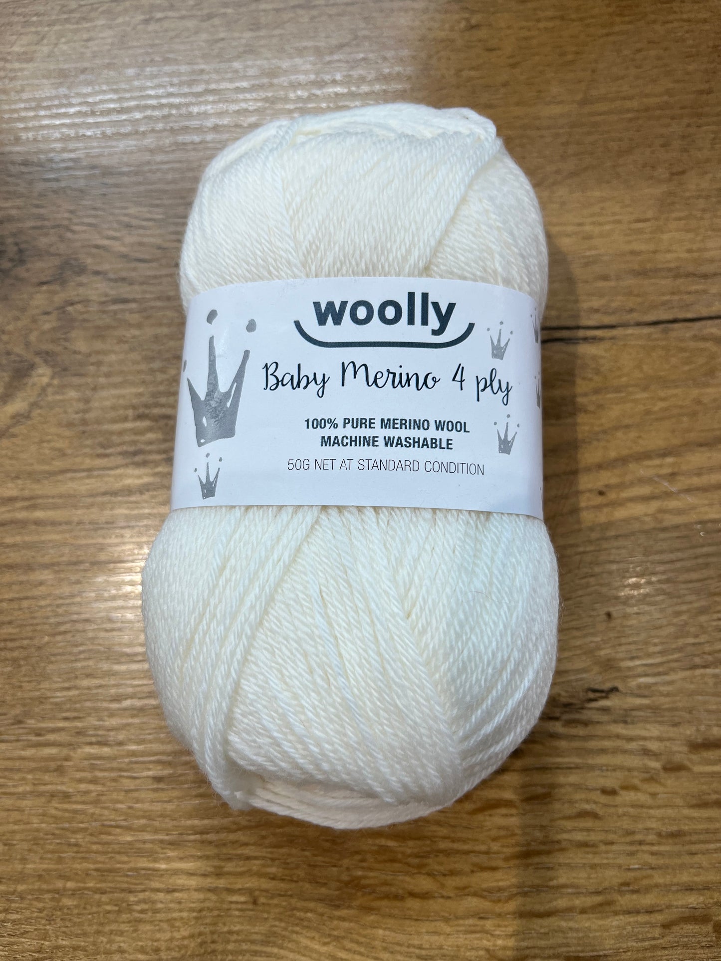 Crucci Woolly 4ply Baby Merino - Cloud White