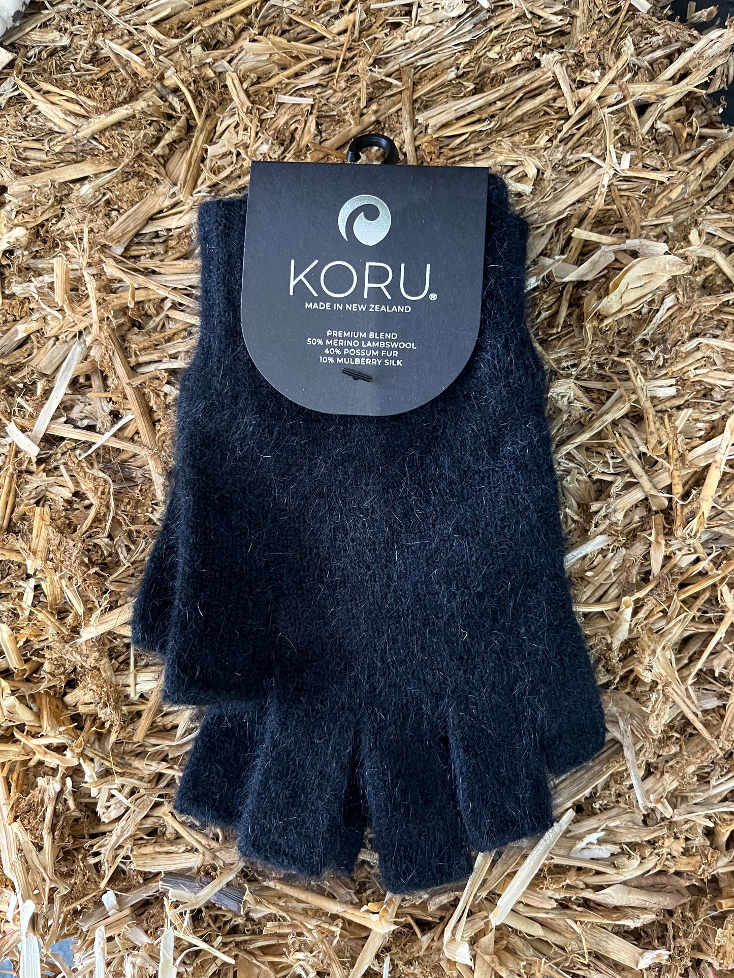 Fingerless Merino and Possum Gloves - Medium