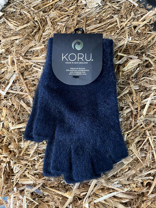 Fingerless Merino and Possum Gloves - Small