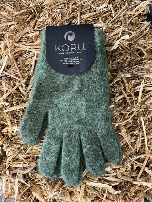 Merino and Possum Gloves - Medium