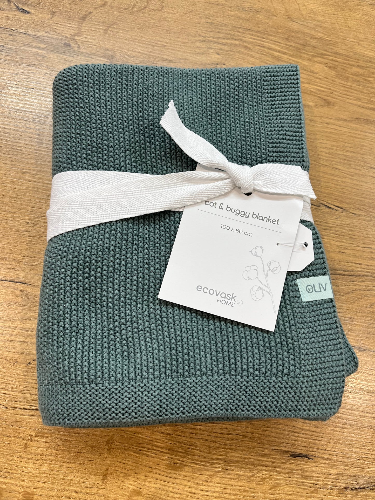 Ecovask Cotton Buggy Blanket - Sea Foam