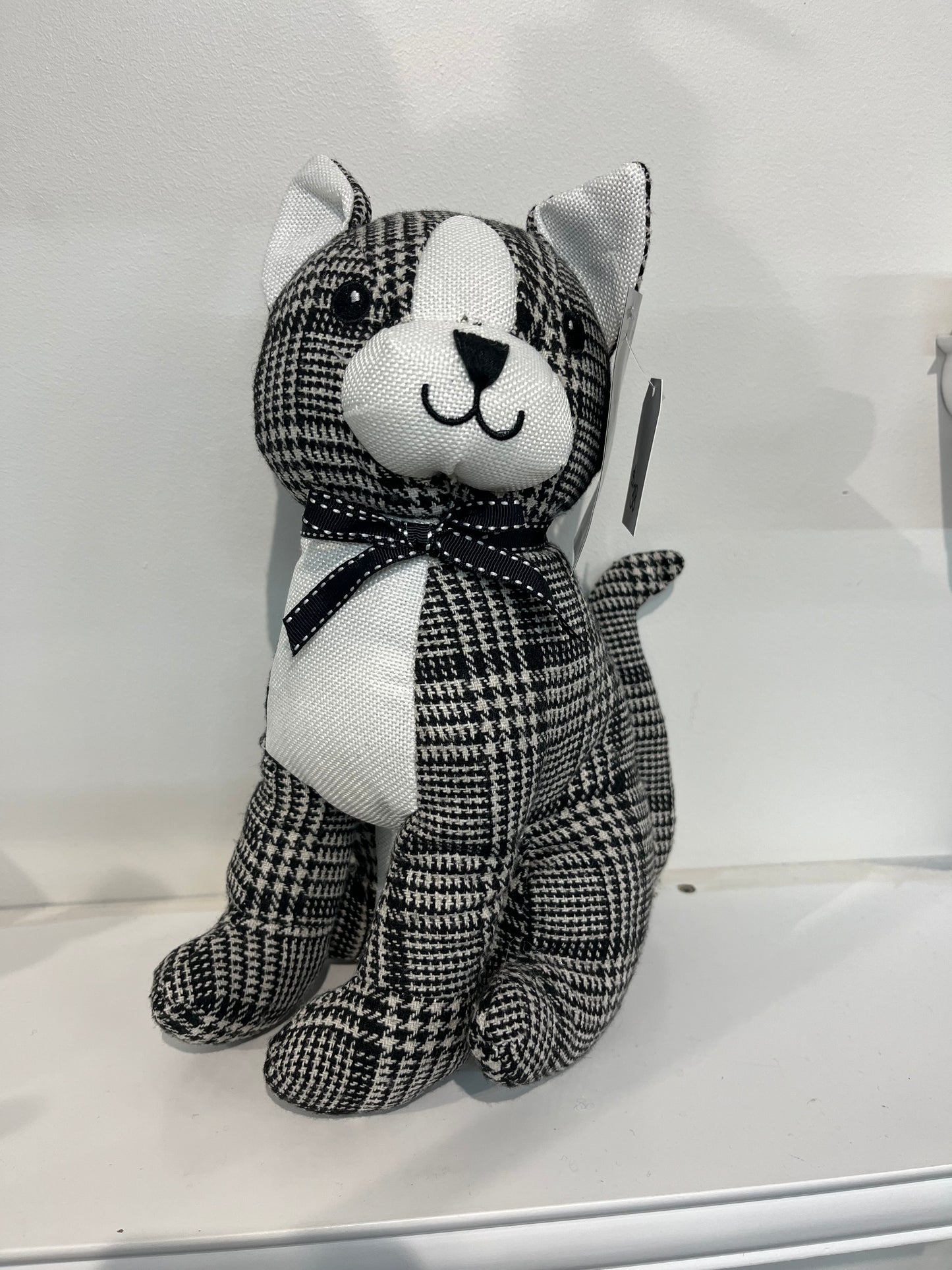 Door Stop - Tartan Cat