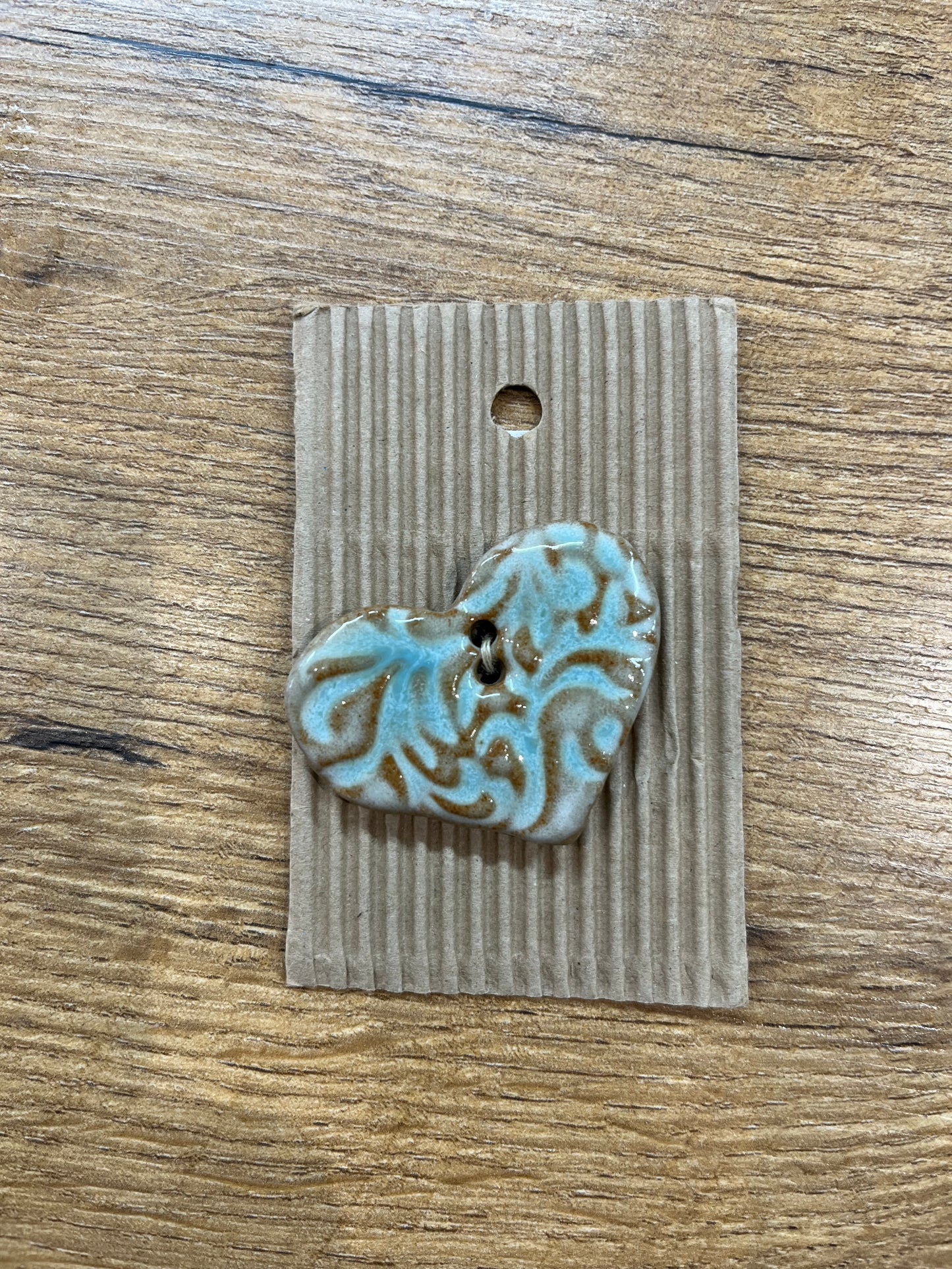 Hand Made Buttons - Large Heart Button