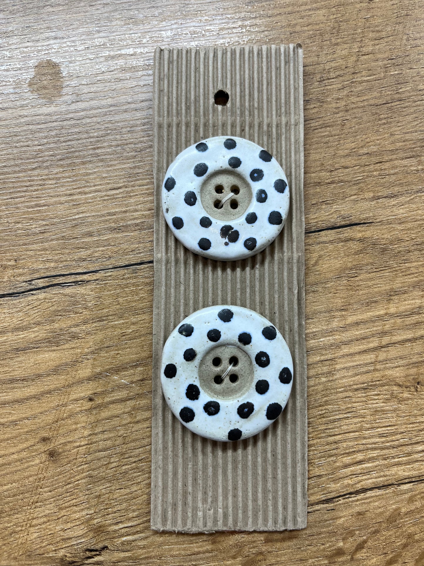 Hand Made Buttons - Polka Dot Rounds
