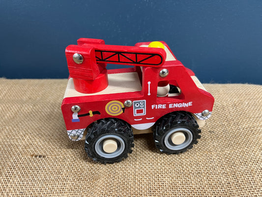 Wooden Fire Engine Toy