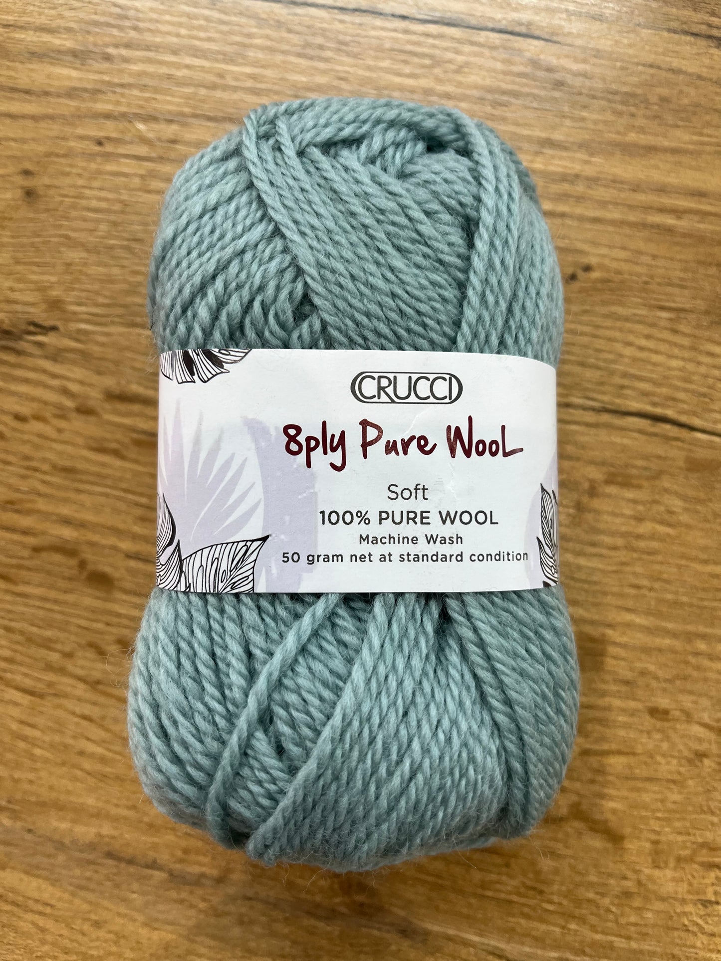 Crucci Pure Wool 8ply - Duck Egg