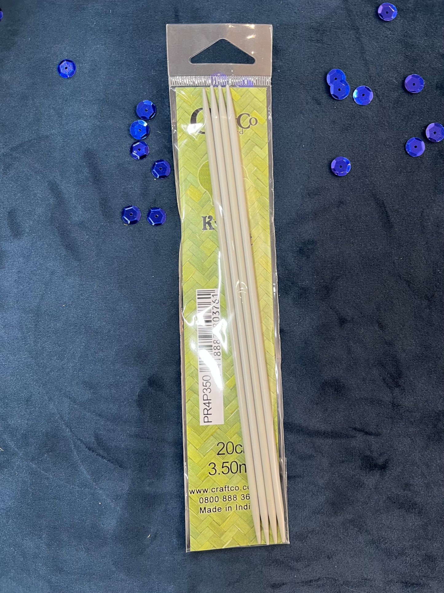 Double pointed steel needles 20cm x 3.50mm