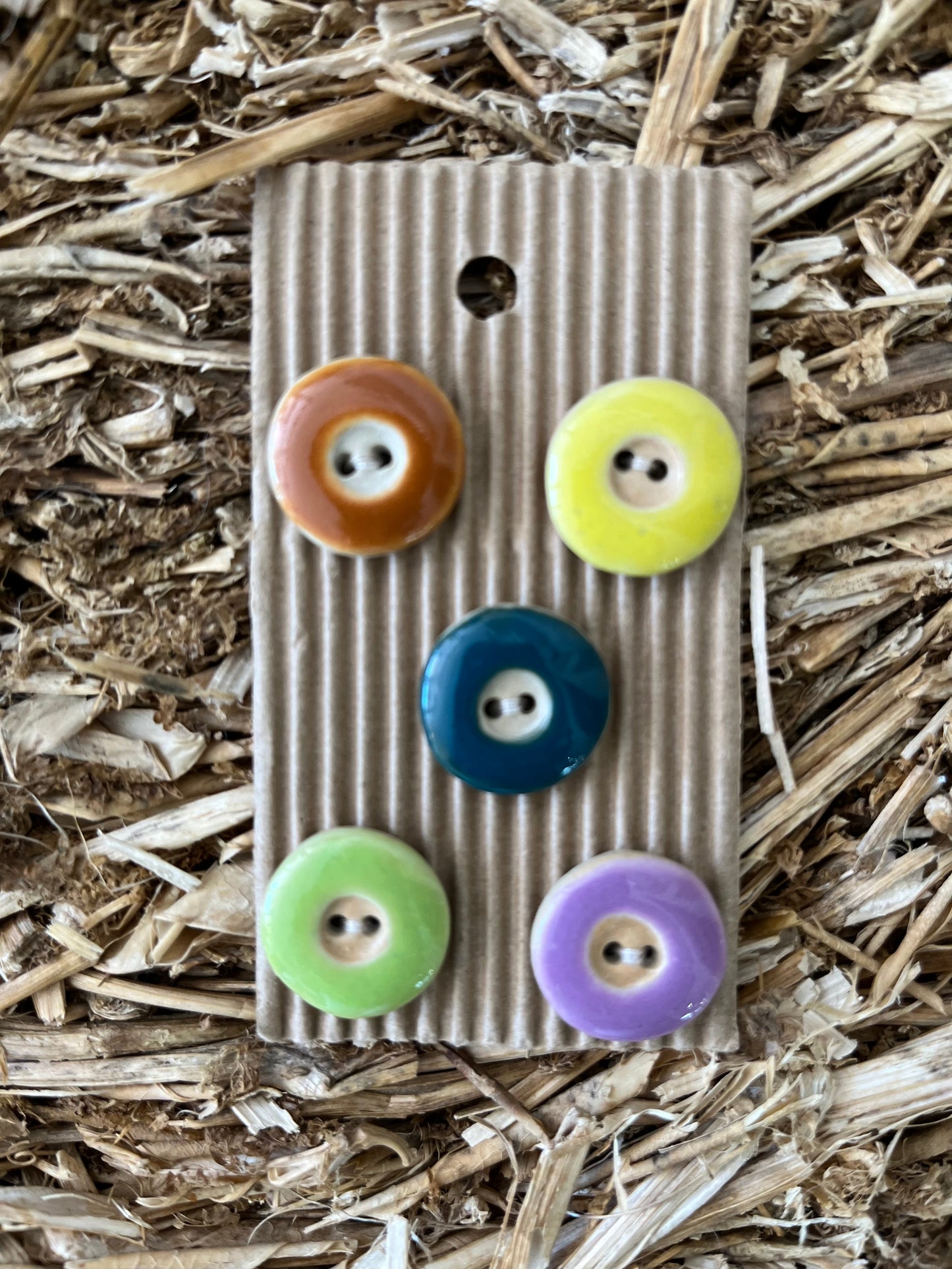 Hand Made Buttons - Brights