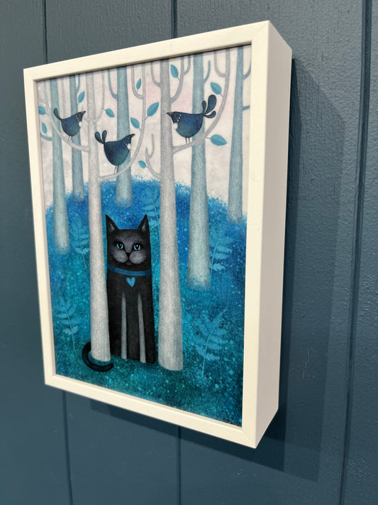 Rhapsody in Blue by Raw Design - Framed Print