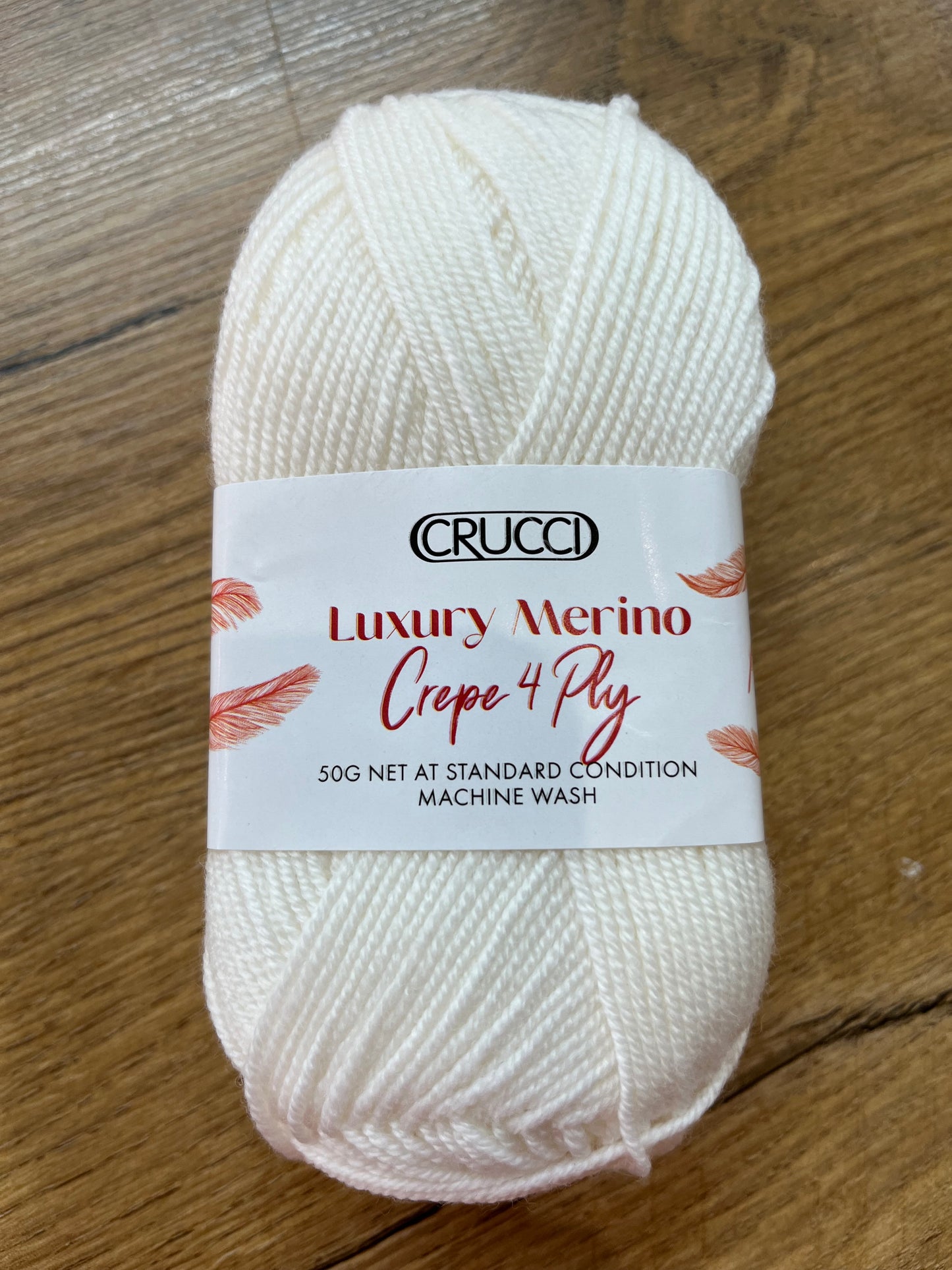 Crucci Luxury Merino Crepe 4 ply - White