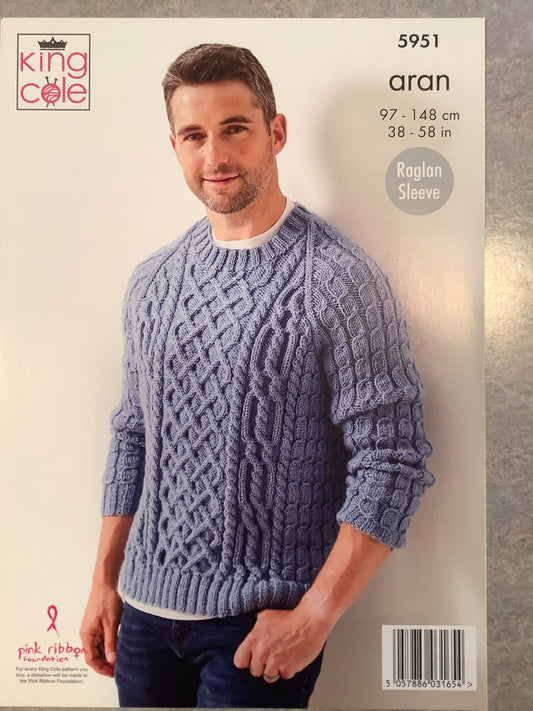 Mens Aran Cable Sweaters - King Cole