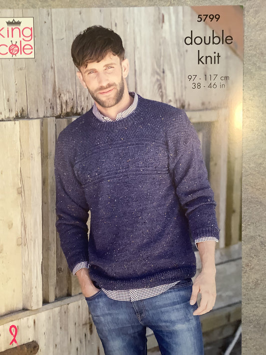 Mens Vee and Round Neck Sweaters - King Cole