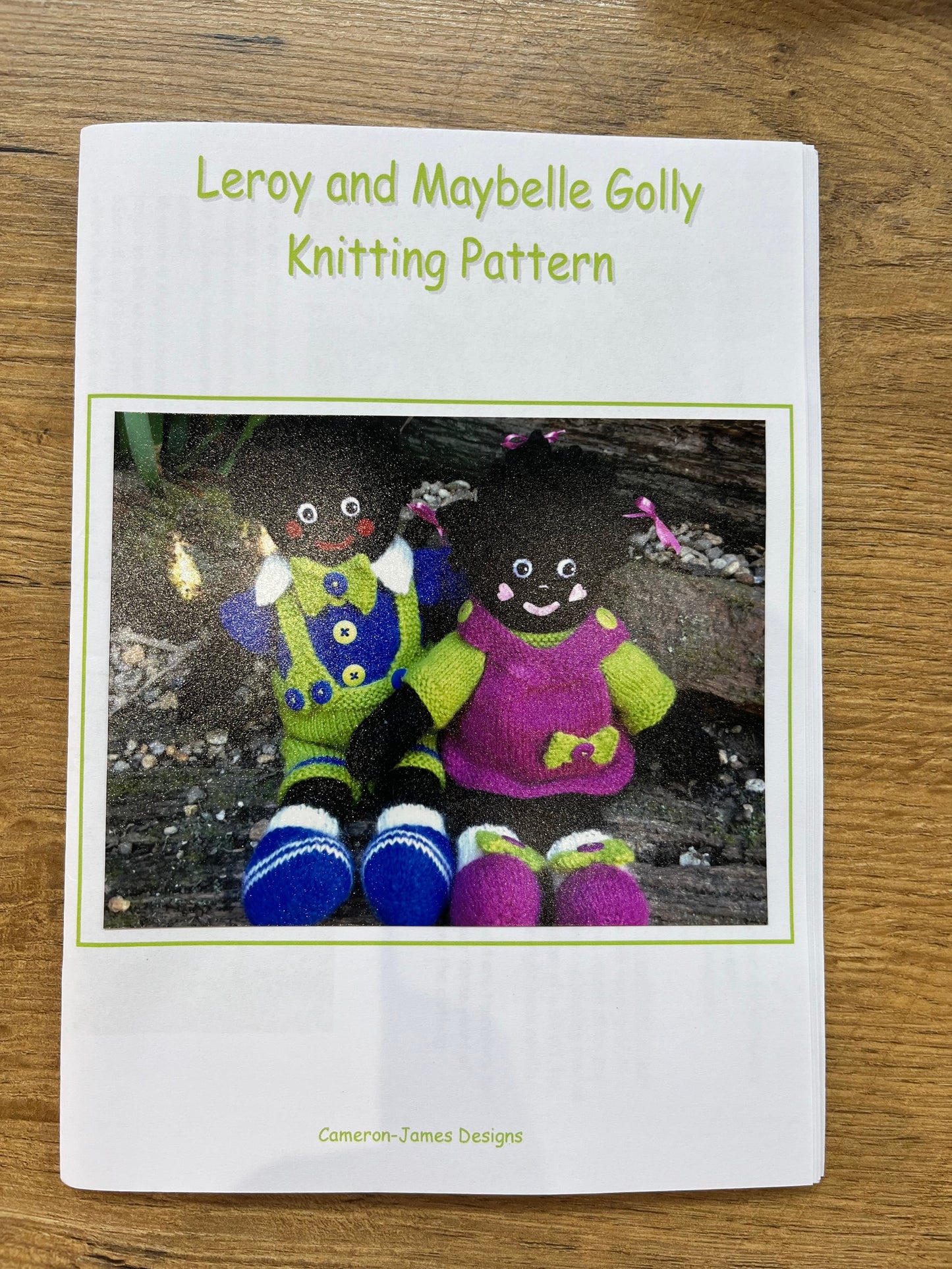 Leroy and Maybelle Golly Knitting Pattern