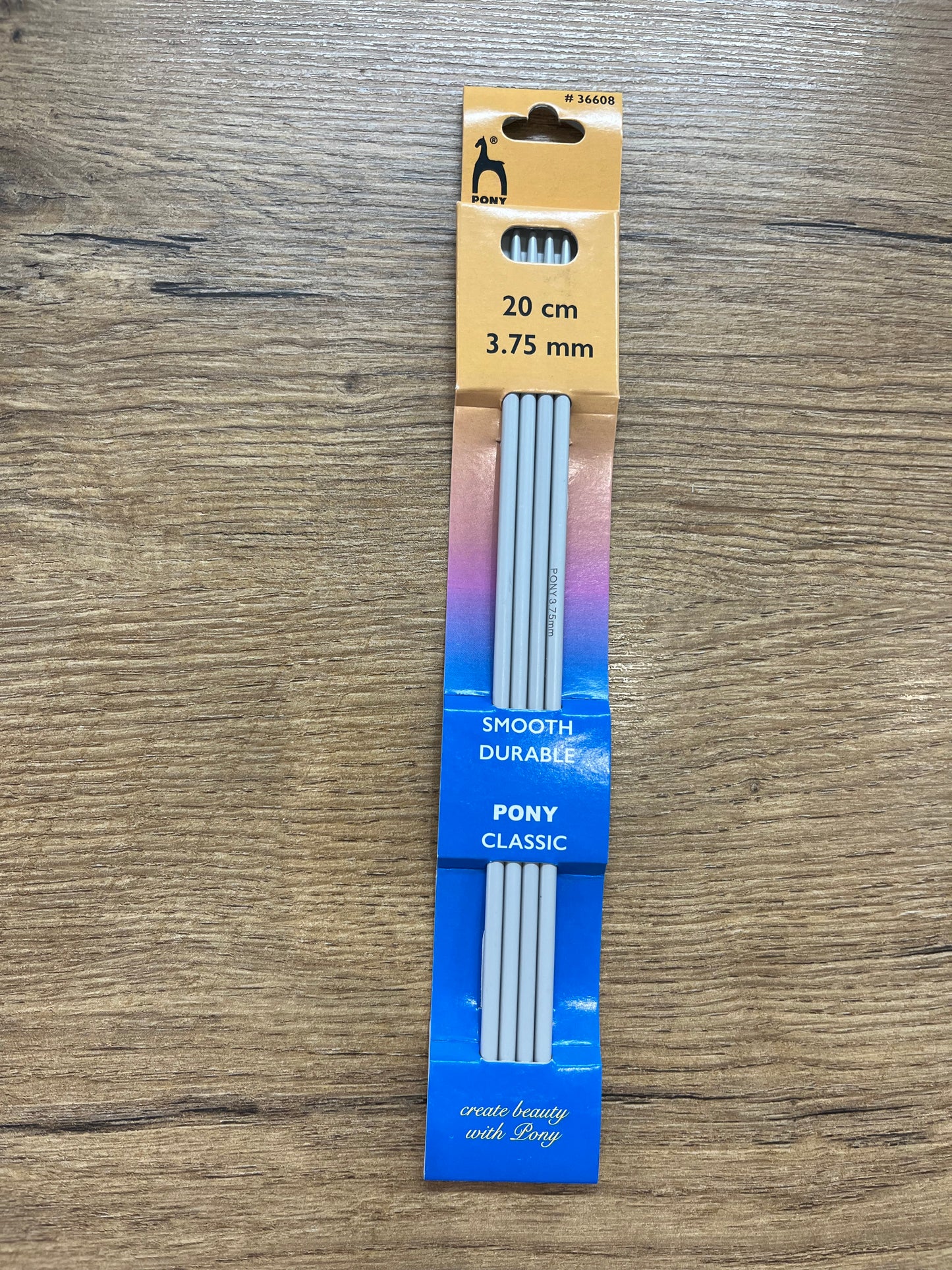 Double pointed steel needles 20cm x 3.75mm