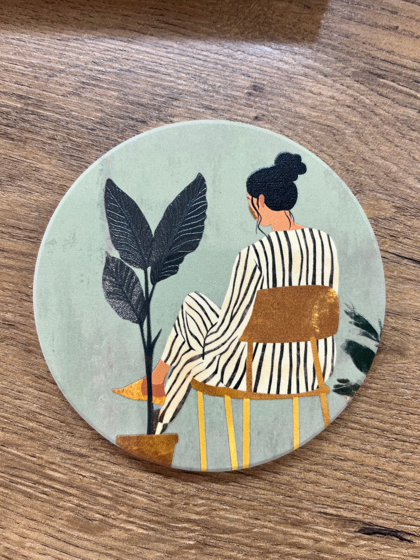 Ceramic Billie Coasters - Green Chair