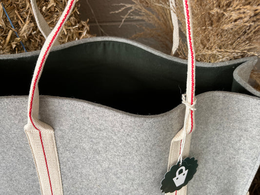 The Wool Bag - Grey/Green