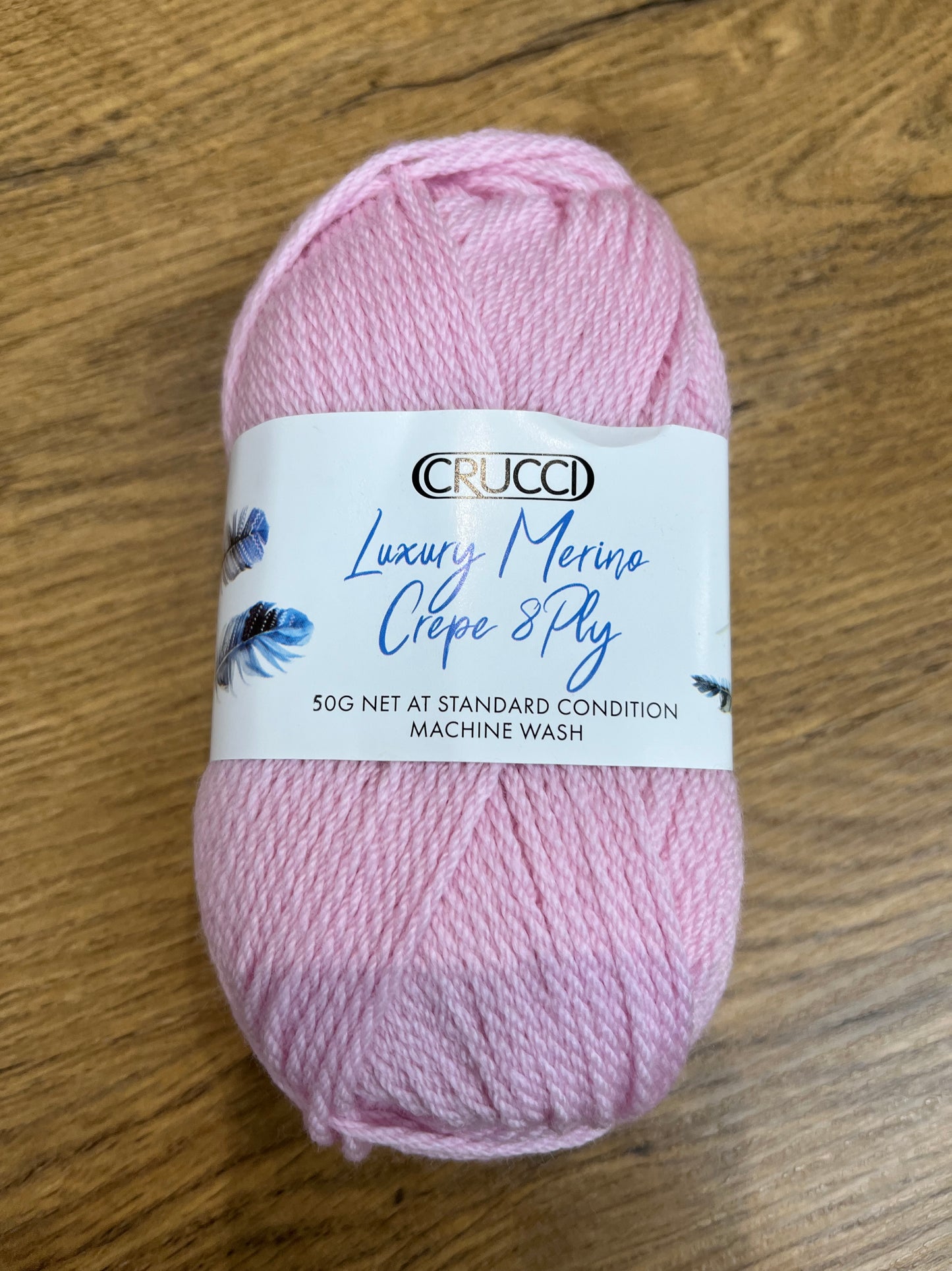 Crucci Luxury Merino Crepe 8 ply - Petal