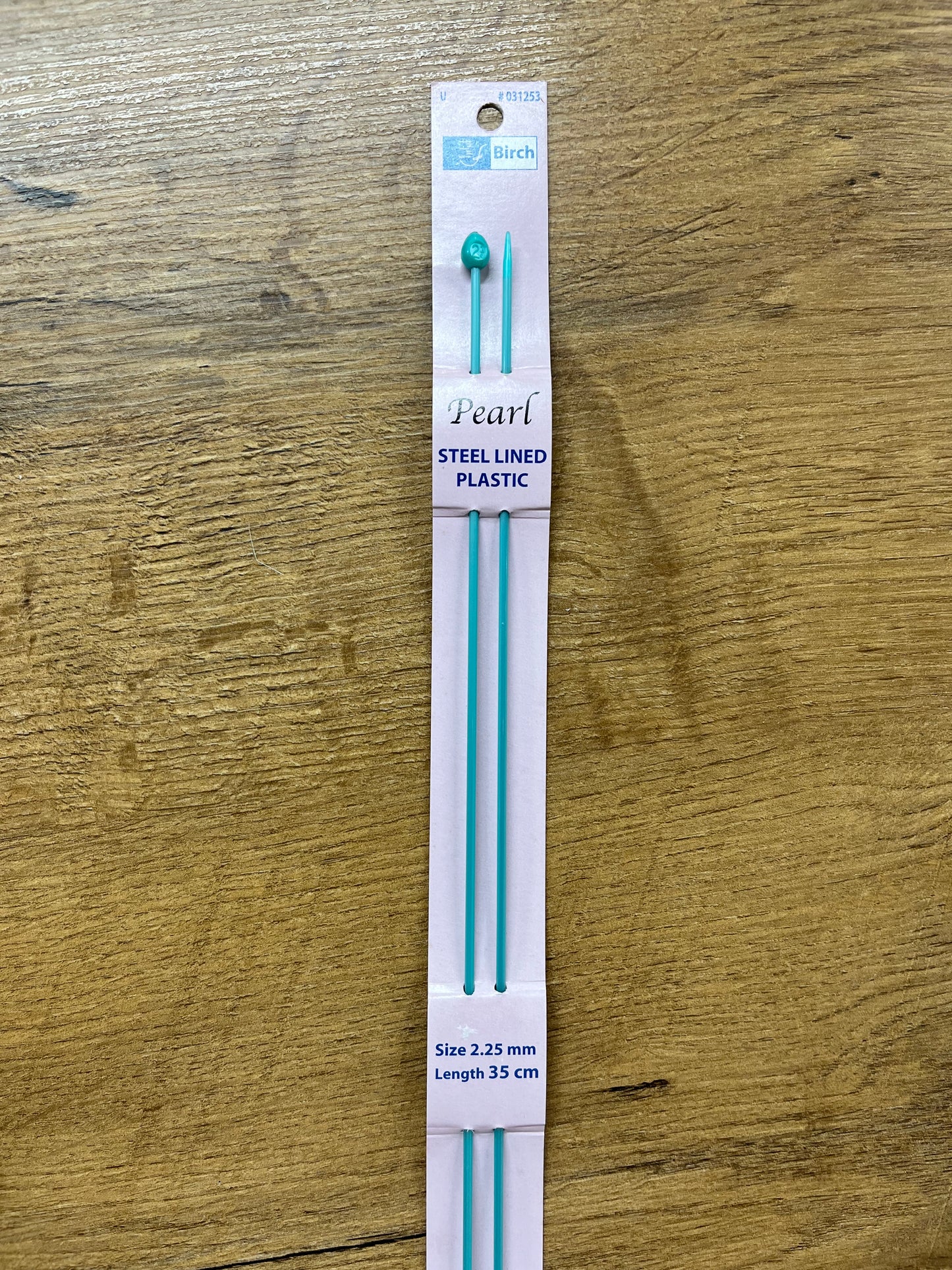 Birch Pearl Knitting Needles 2.25mm. 35cm