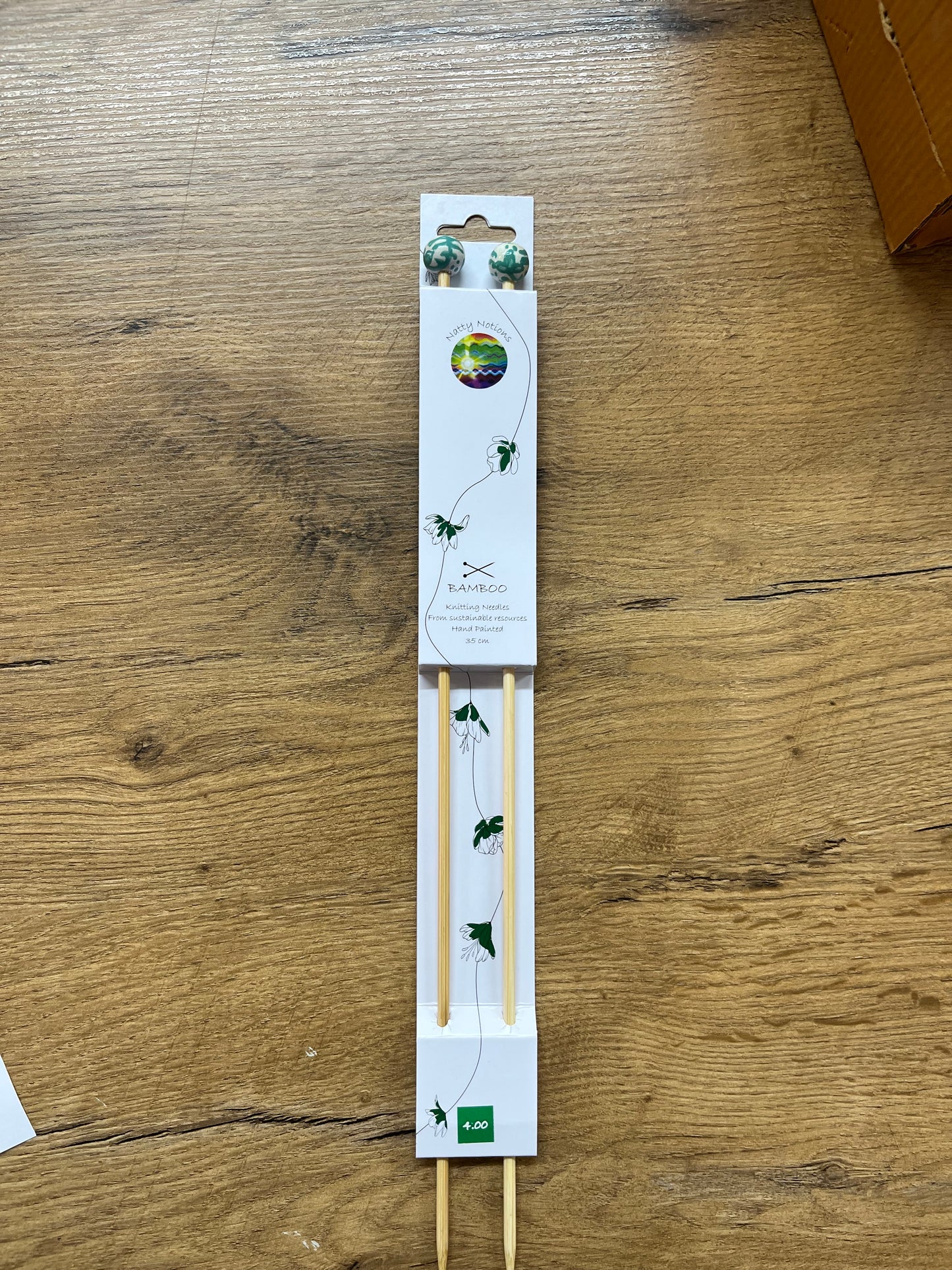 Bamboo Hand Painted Knitting Needles 4mm