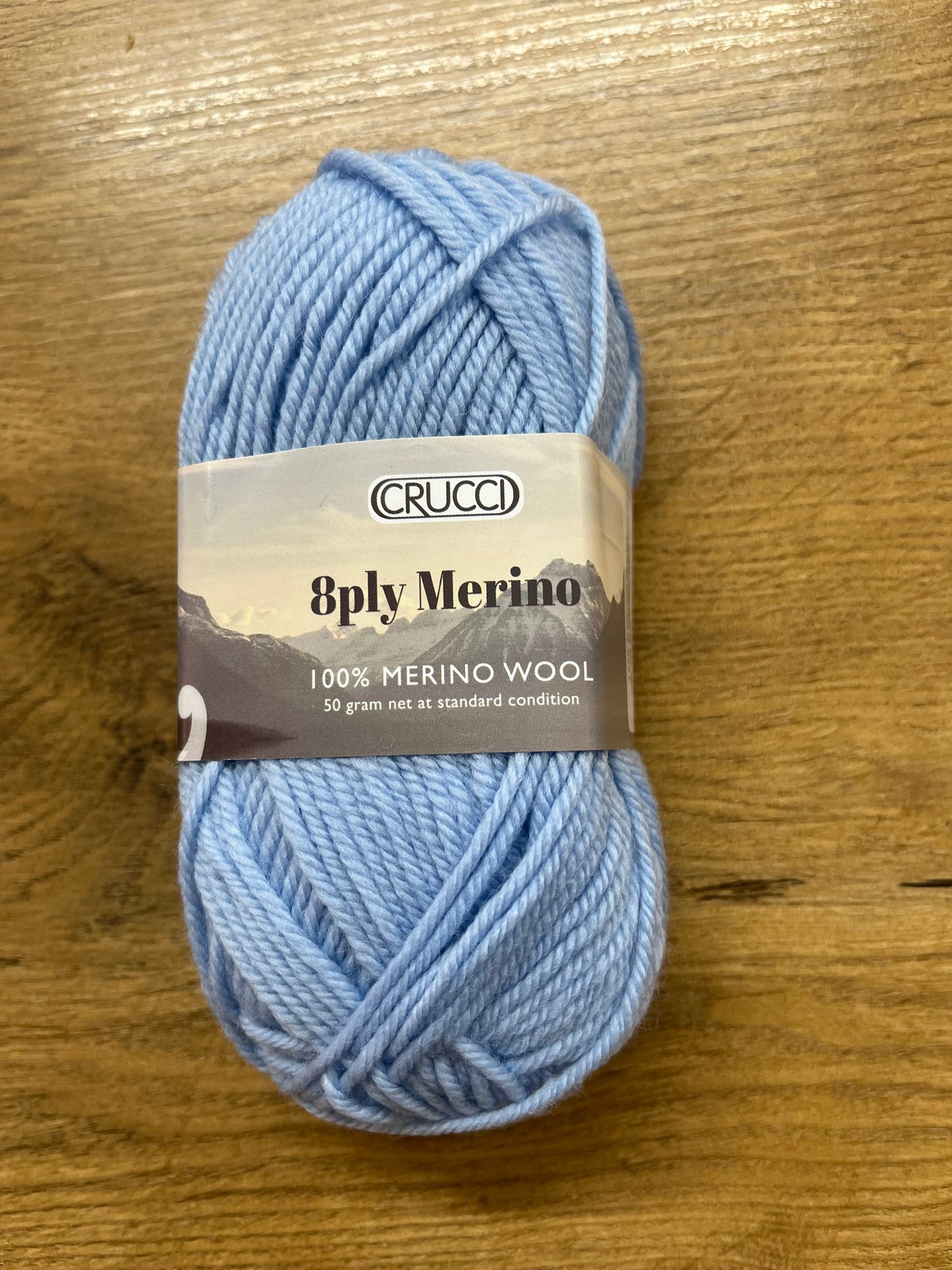 Crucci 8 ply Australian Merino - Blue
