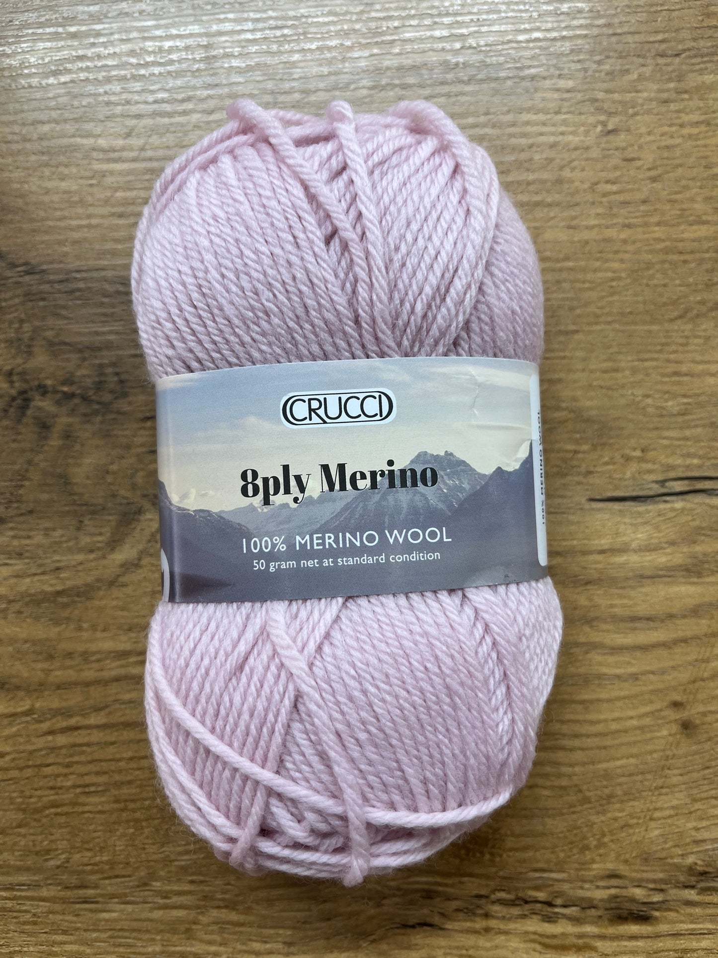 Crucci 8 ply Australian Merino - Peony