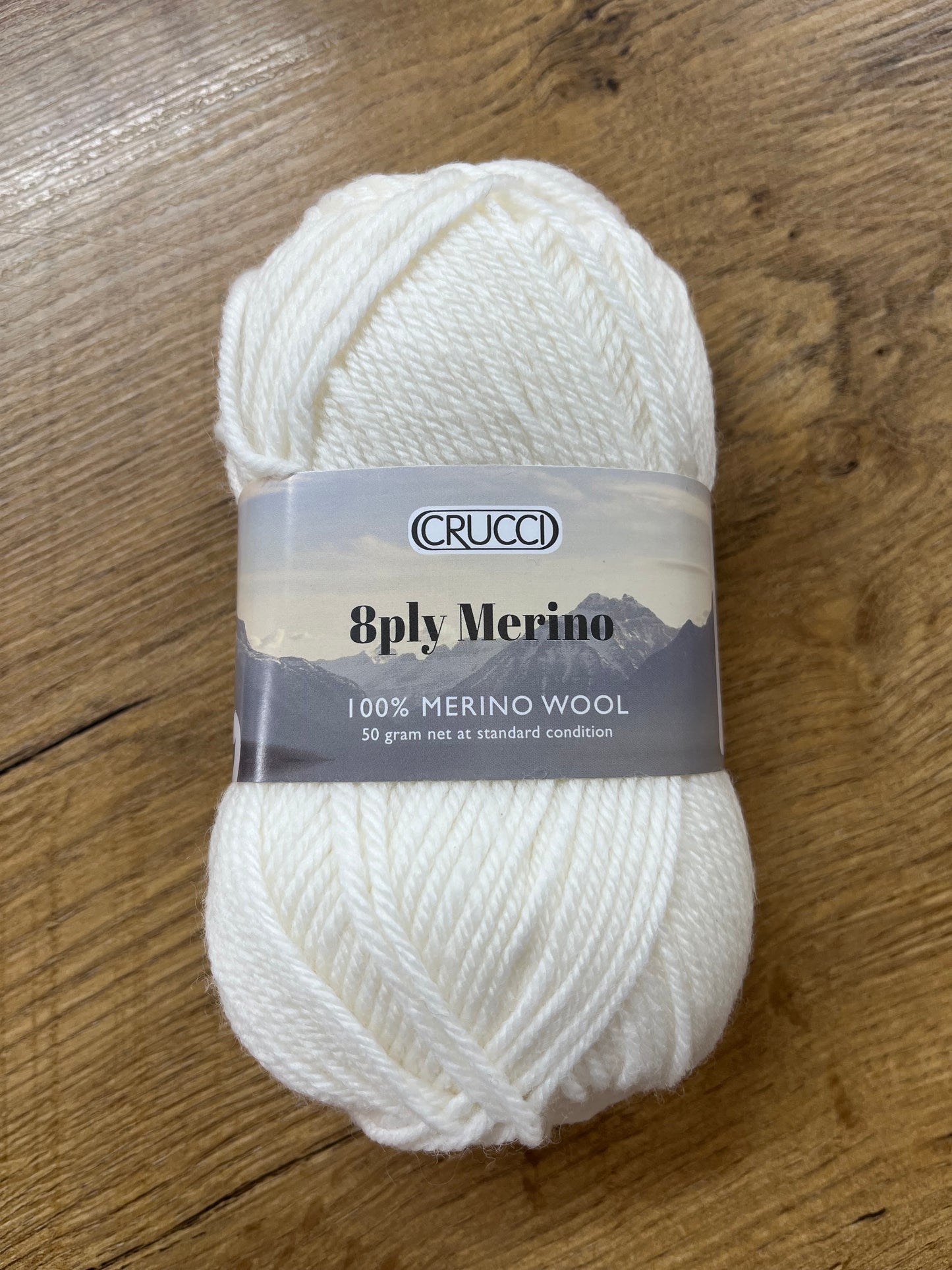 Crucci 8 ply Australian Merino - Bleach White