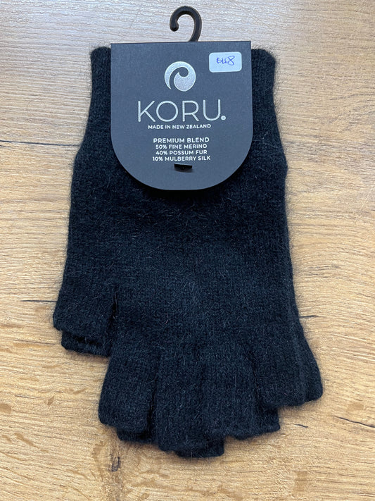 Fingerless Merino and Possum Gloves - Medium