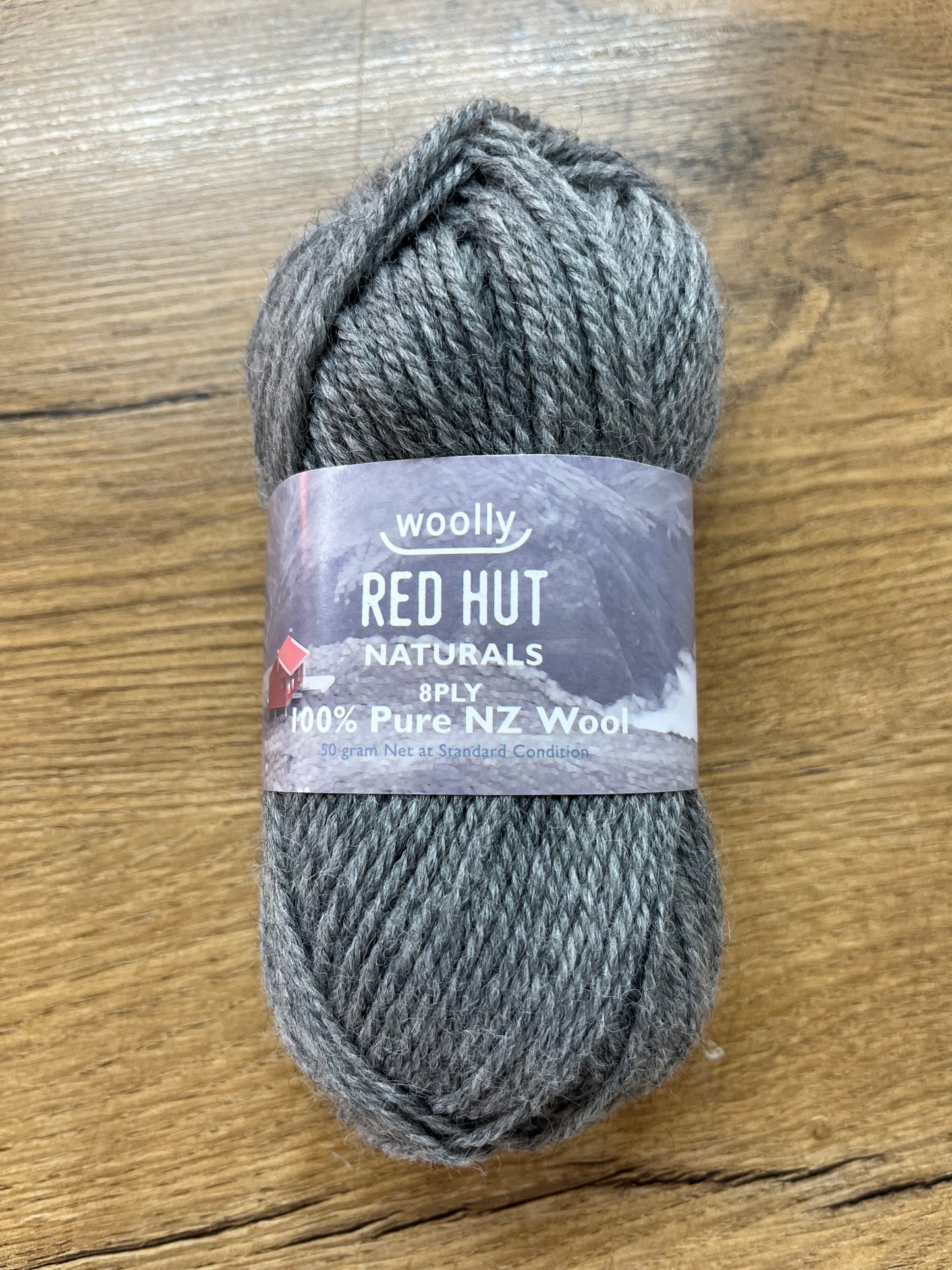 Red Hut Naturals 8ply - Greystone