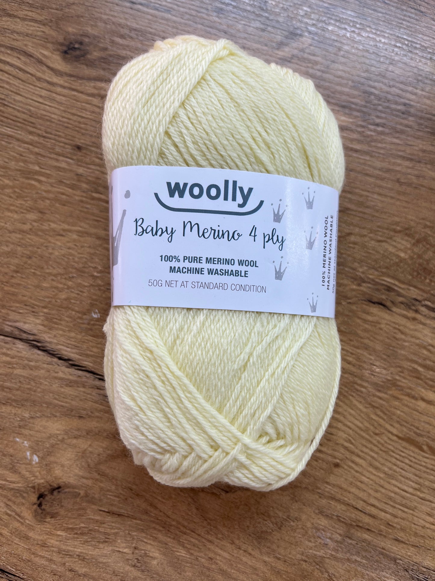 Crucci Woolly 4ply Baby Merino - Lemon
